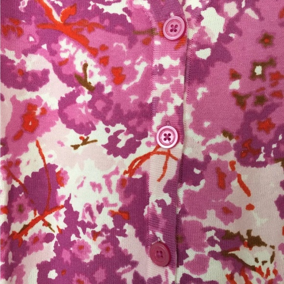 Isaac Mizrahi Live Pink Button Front Knit Cotton Cardigan Sweater Plus Size 3X - Picture 3 of 5